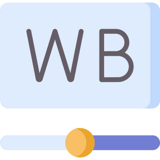 White balance interface auto white balance icon
