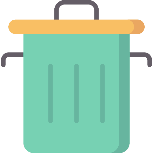 Trash bin basket trash garbage icon