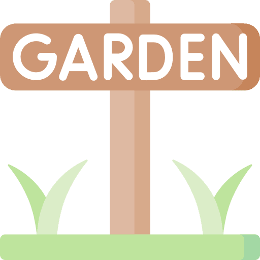 Garden sign farming and gardening board icon