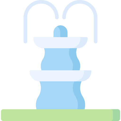 Fountain garden fountain water icon
