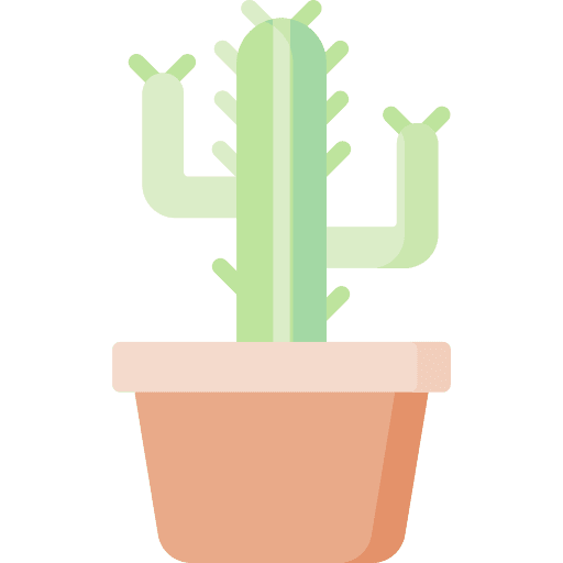 Cactus farming and gardening pot succulent icon