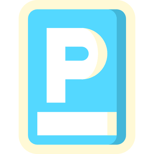 Parking automobile parking traffic sign icon