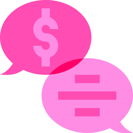Chat commerce and shopping business and finance dollar symbol icon