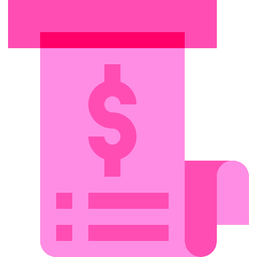 Invoice dollar commerce and shopping invoice icon