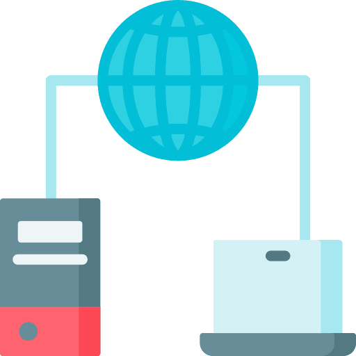 Cross platform marketing cross laptop icon