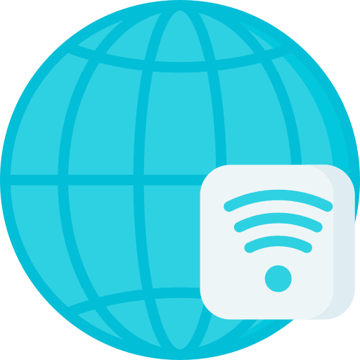 Network globe internet network icon