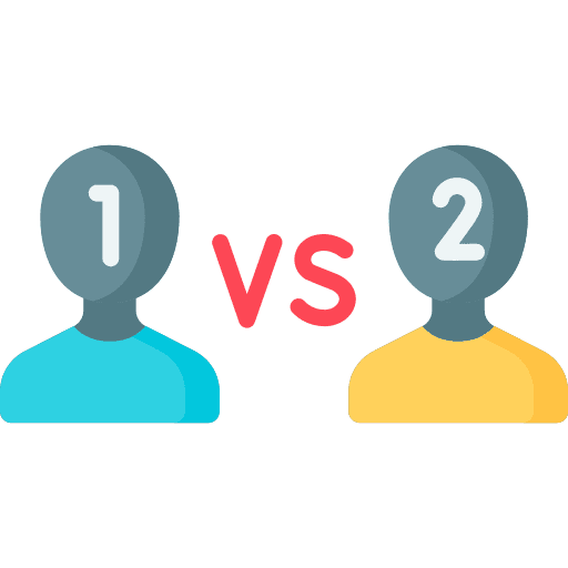 Player versus player sport vs player versus player icon