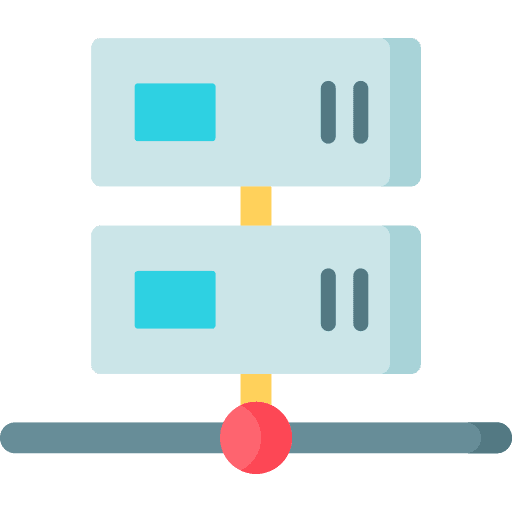 Server network storage multimedia icon