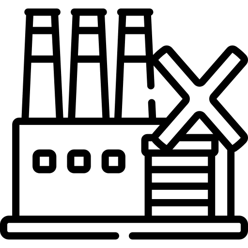 Bankruptcy factory closing insolvency icon