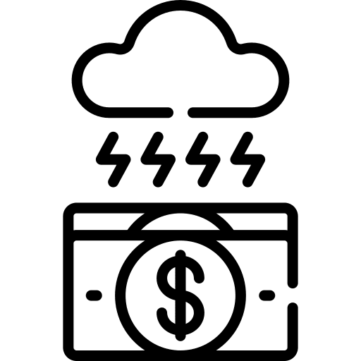 Economic crisis banking economy storm icon