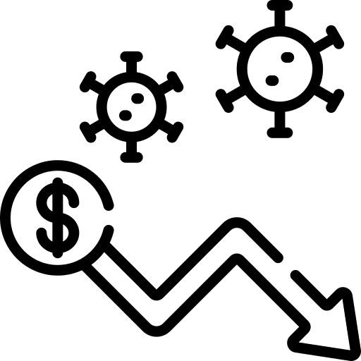 Economic crisis recession covid 19 pandemic icon