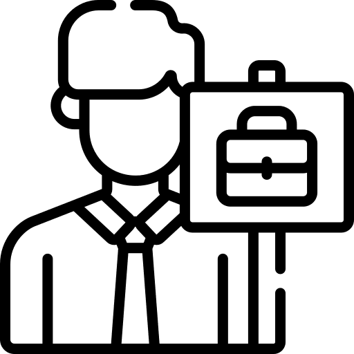 Job loss unemployed employee avatar icon