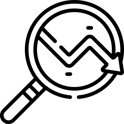 Loss crisis down arrow loss icon