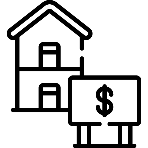 Sell real estate property home icon