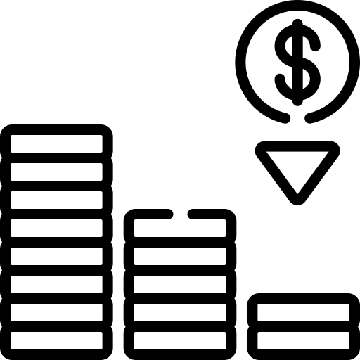 Loss crisis banking bankruptcy icon