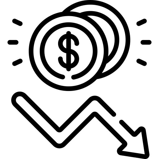 Recession banking business and finance recession icon