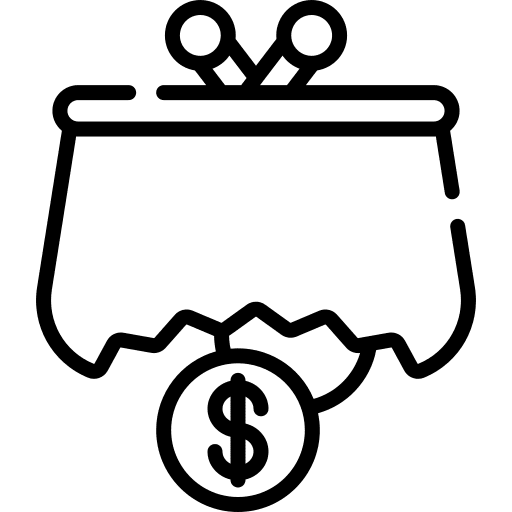 Wallet business and finance wallet recession icon