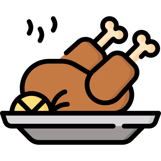 Chicken roast chicken dish chinese food icon