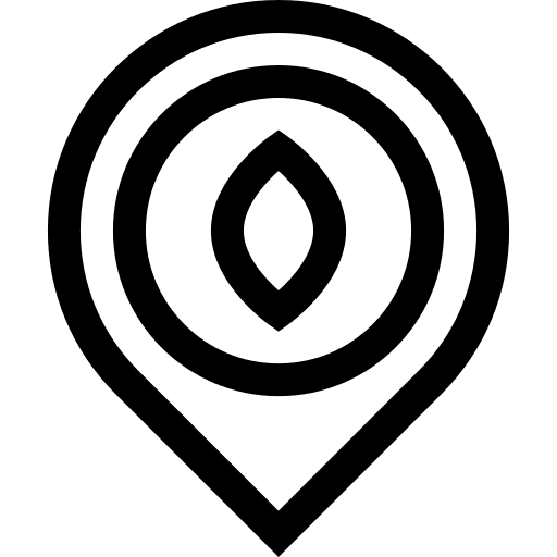 Locally sourced maps and location pin map pointer icon