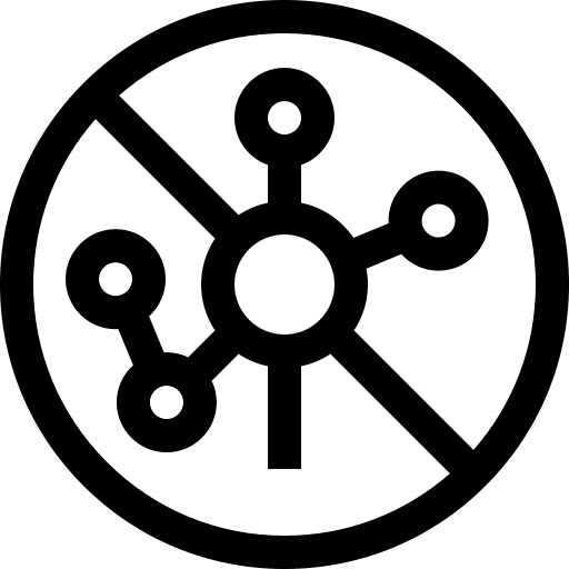 Non toxic sign contamination prohibition icon