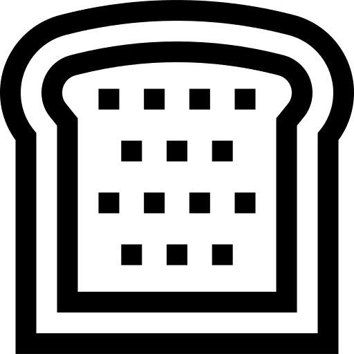 Whole wheat bread meal bakery breakfast icon