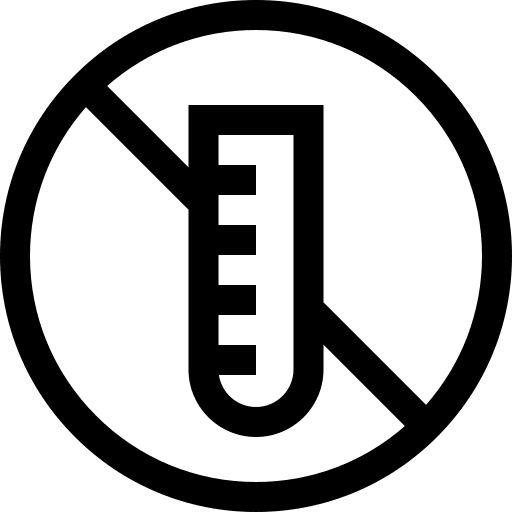 No preservatives no preservatives not allowed test tube icon