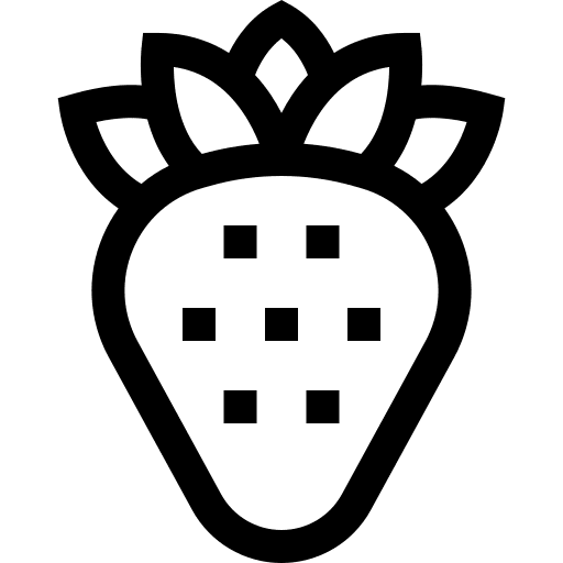 Strawberry fruit organic vegetarian icon