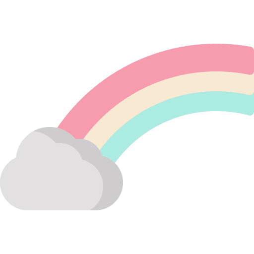 Rainbow weather atmospheric meteorology icon