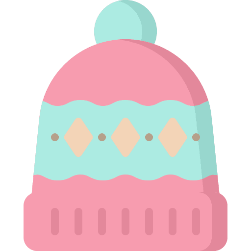 Beanie fashion warm winter hat icon