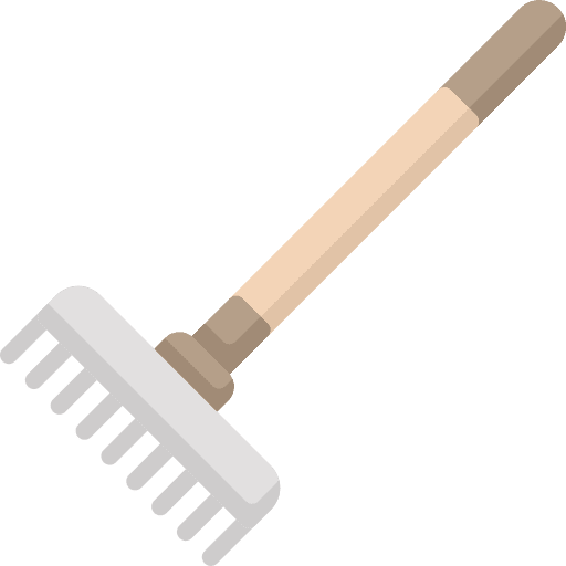 Rake rake farming and gardening tools icon