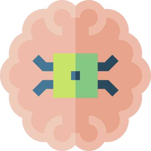 Ai futuristic chip connection icon