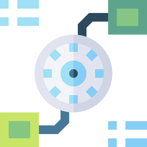 Bionic contact lens electronics technology icon