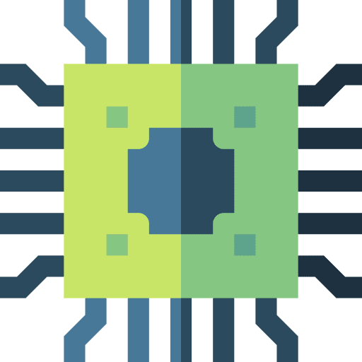 Chip electronics computing board icon