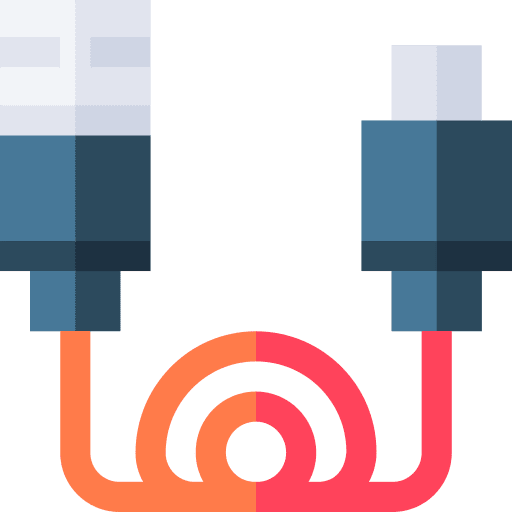 Data cable port data cable storage icon