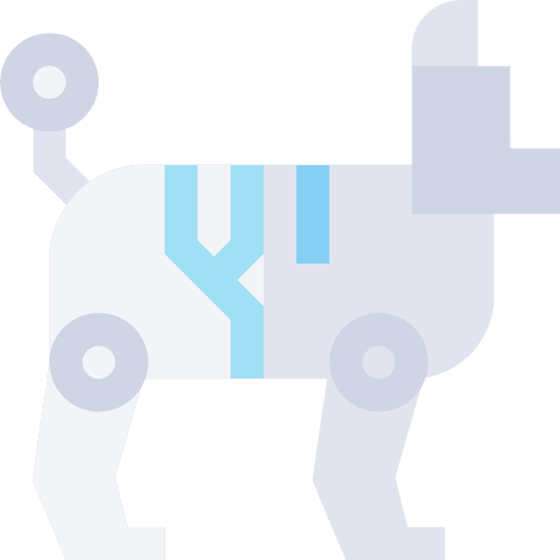 Dog dog cyber robot icon