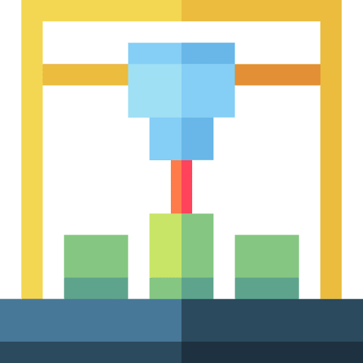 3d printer electronics industry production icon