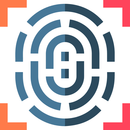 Fingerprint scan ui electronics biometric identification icon