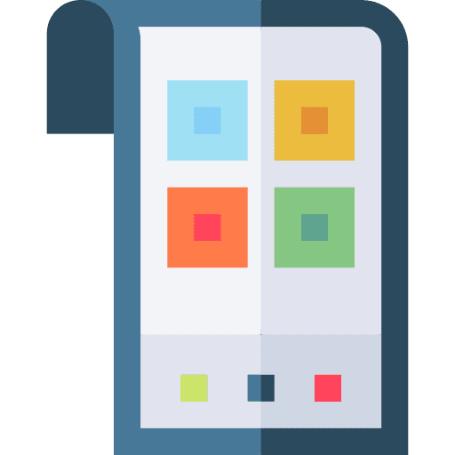 Flexible screen mobile flexible display touch screen electronics icon