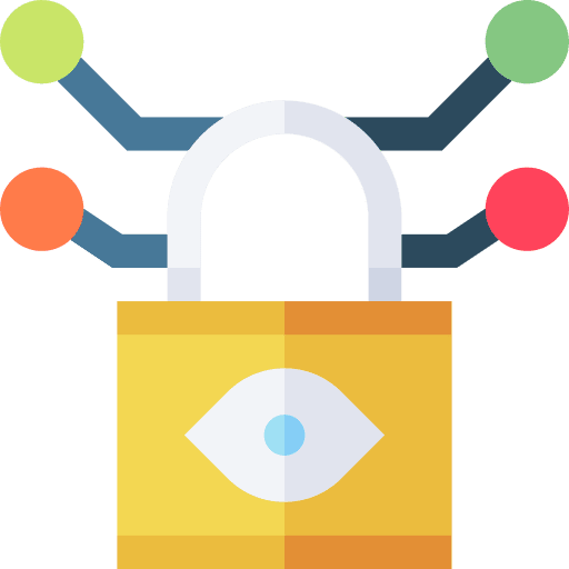 Lock circuit eye lock icon