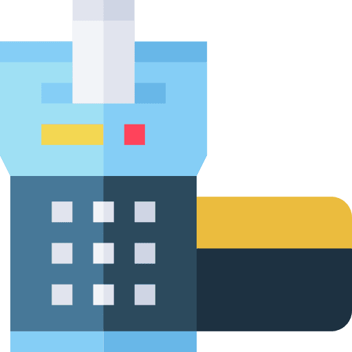 Pos business and finance electronics debit card icon