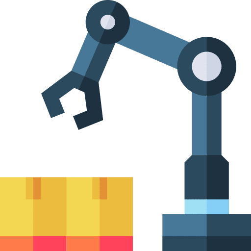 Robot arm factory robot arm electronics icon