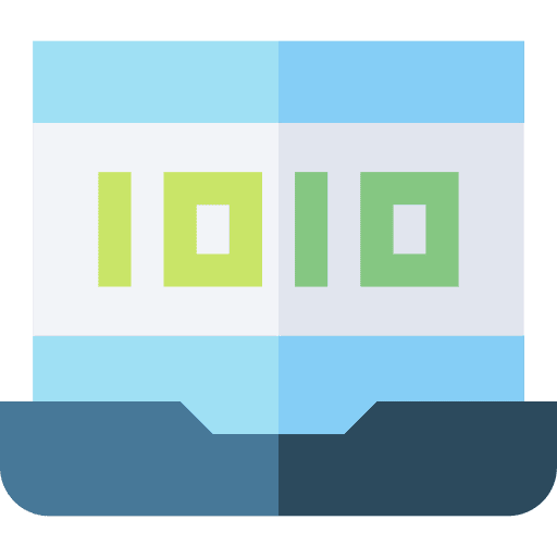 Binary data symbol computer icon