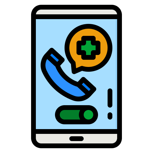 Emergency call health hospital doctor icon