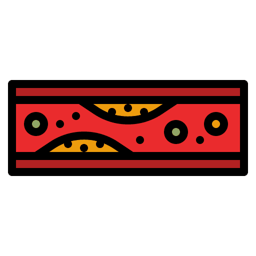 Cholesterol veins clog healthcare and medical icon