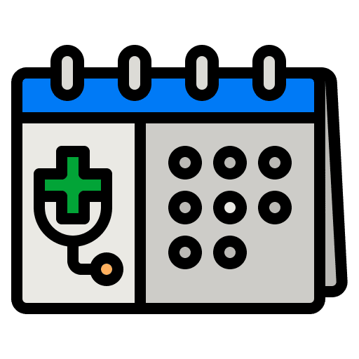 Medical appointment healthy medical appointment time and date icon