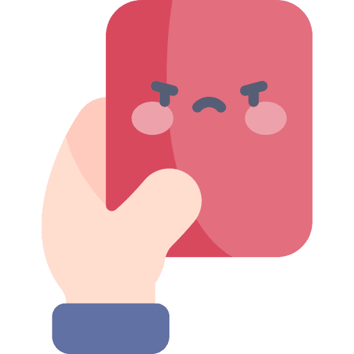 Red card red card penalty card sports and competition icon