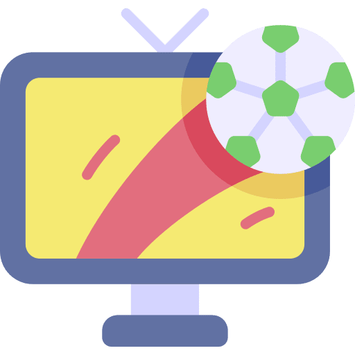 Tv soccer electronics ball icon