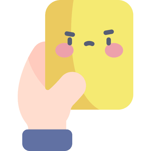 Yellow card sports and competition penalty card referee icon