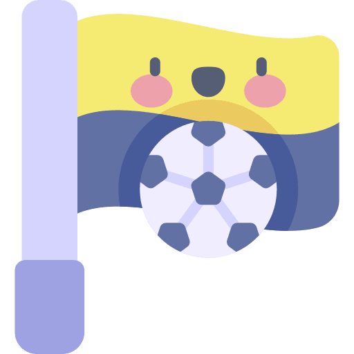 Flag football ball support icon