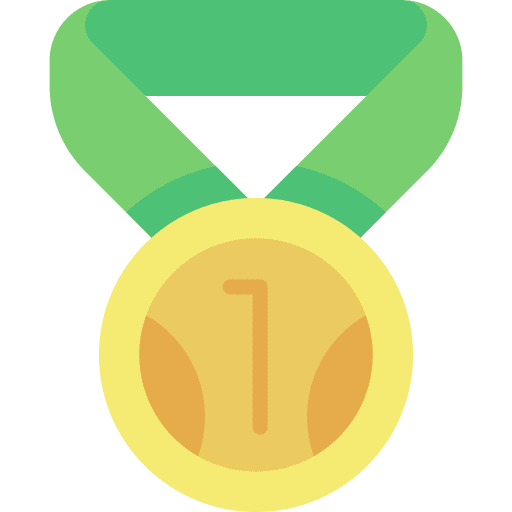 Medal number one champion best icon